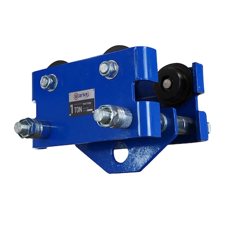 Starke Manual Low Headroom Push Trolley, Hook-Type Mount, Steel, 2,000 lb SPT100H